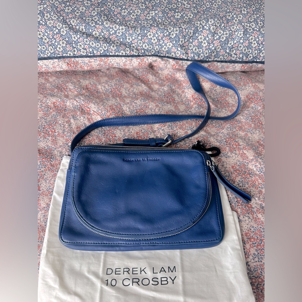 💙 NWOT Derek Lam 10 Crosby Baxter crossbody bag in blue (dust bag included)